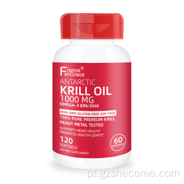 Omega krill Óleo Reduza a artrite Organic Omega3 Softgels